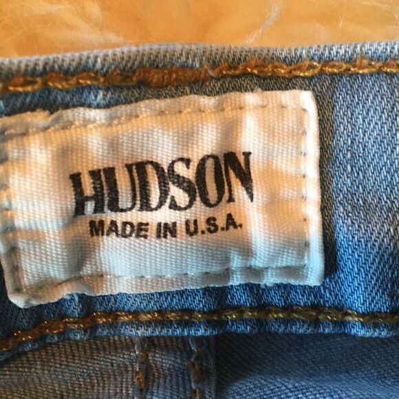 Hudson polkadot print high waist stretch denim skinny light blue jeans size  30 - Picture 8 of 10